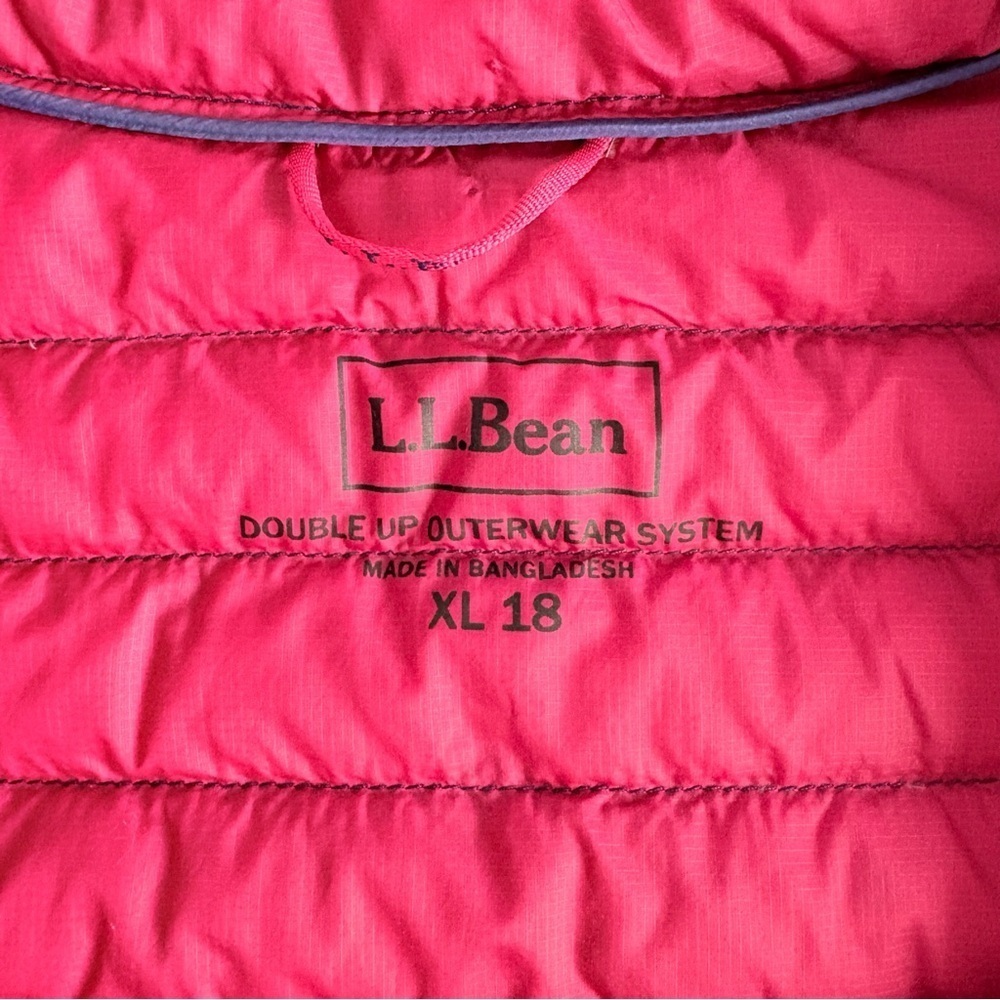 L.L. Bean Girls Purple Puffer Down Jacket - Picture 7 of 13